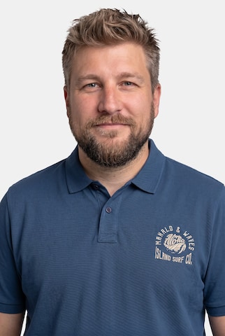 Men Plus Poloshirt in Blau