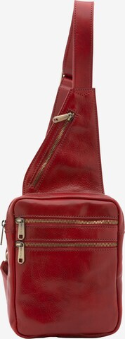 Borsa a tracolla 'Borsa a tracolla uomo in vera pelle - Made in Italy' di I Fratelli in rosso: frontale