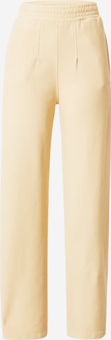 Champion Reverse Weave Wide leg Trousers in Beige: front