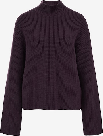 Pulover de la WE Studio pe mov: față
