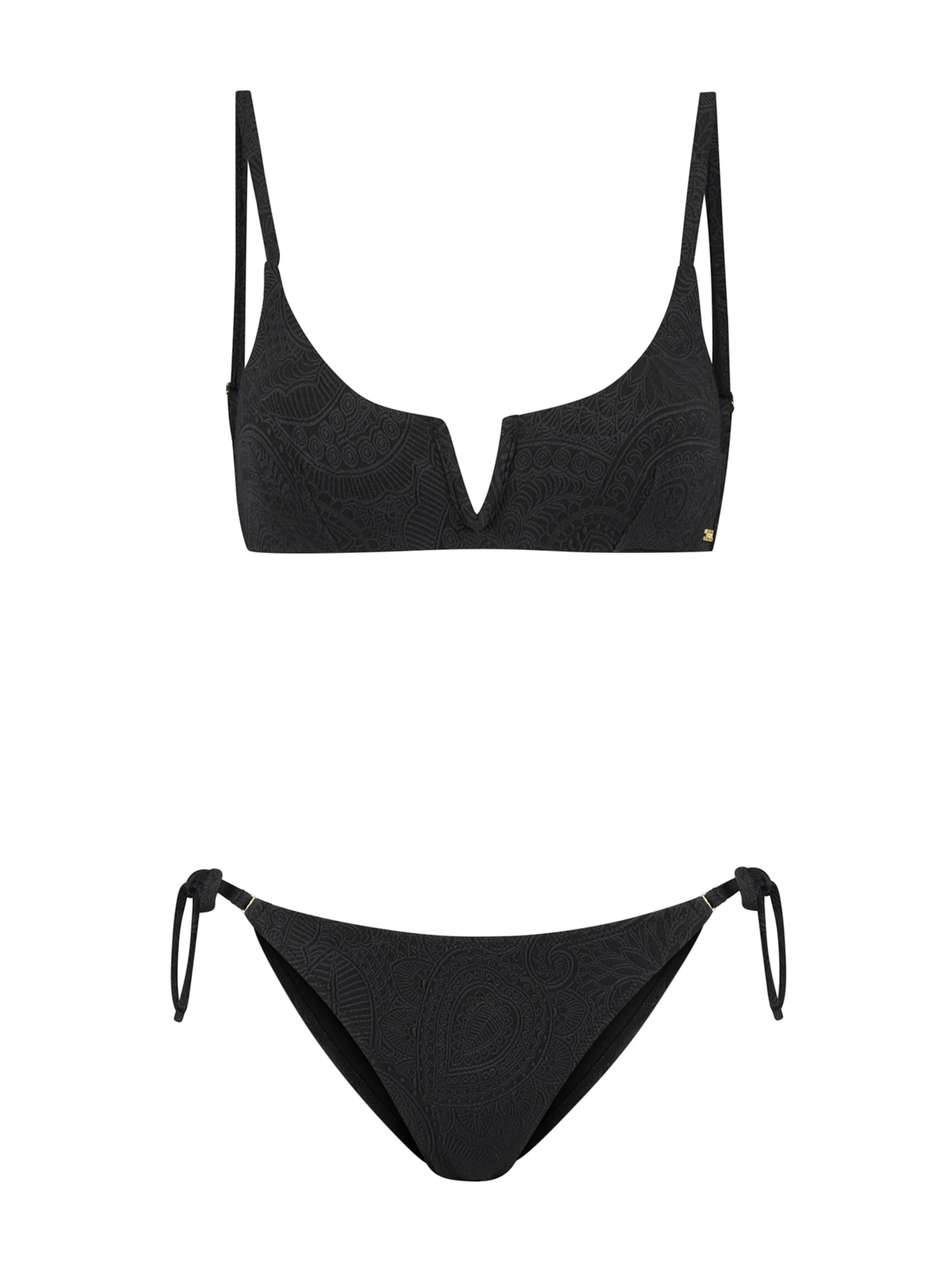 Shiwi Triangen Bikini &#x27;Leah Scoop&#x27; i svart: framsida