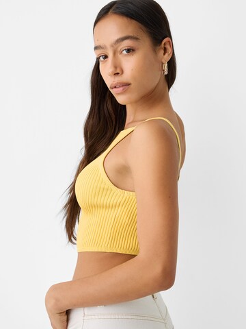 Bershka Knitted Top in Yellow