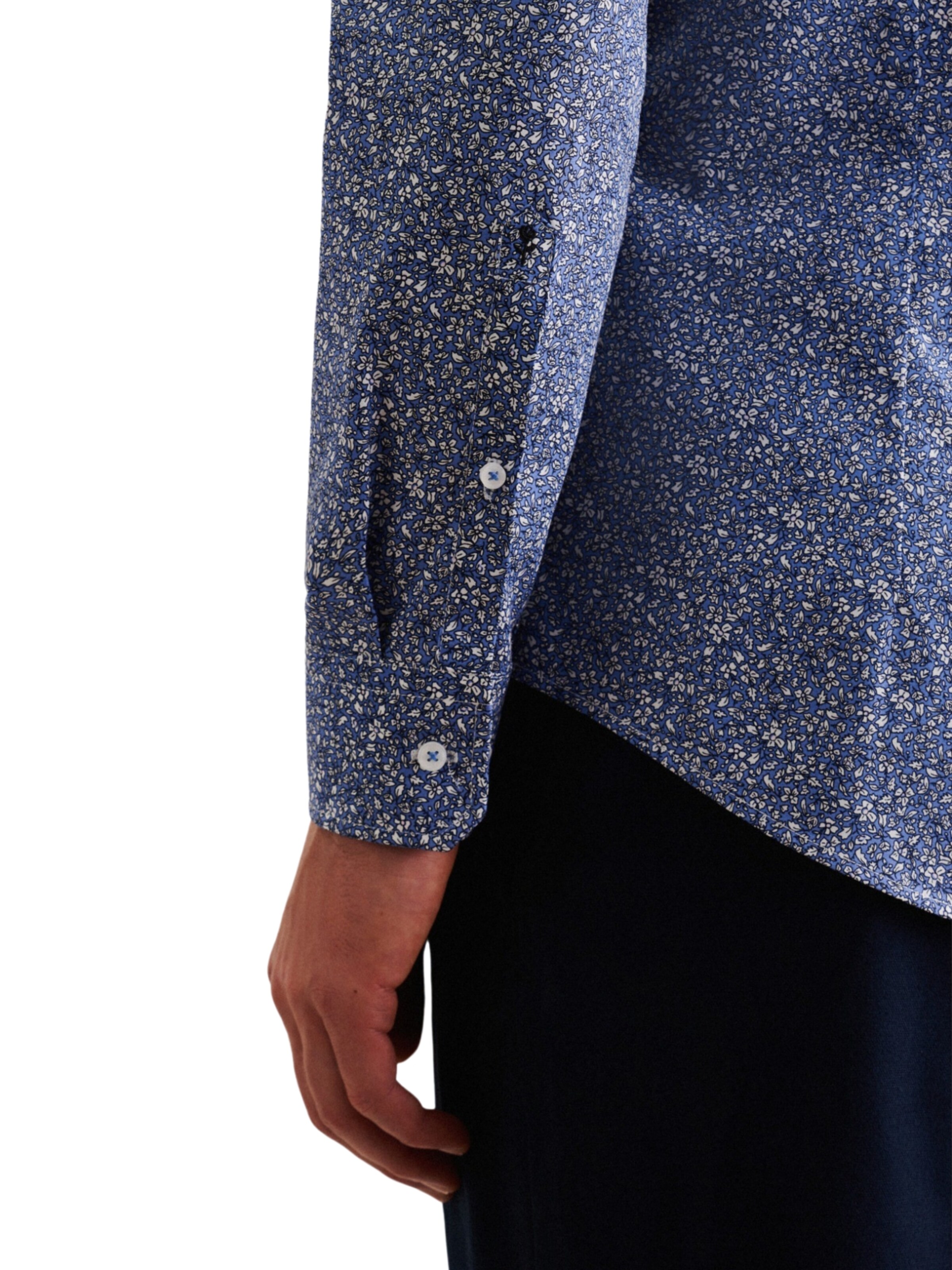 SEIDENSTICKER Regular Fit Hemd in Blau