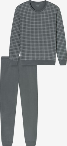 uncover by SCHIESSER Long Pajamas 'Basic' in Grey: front