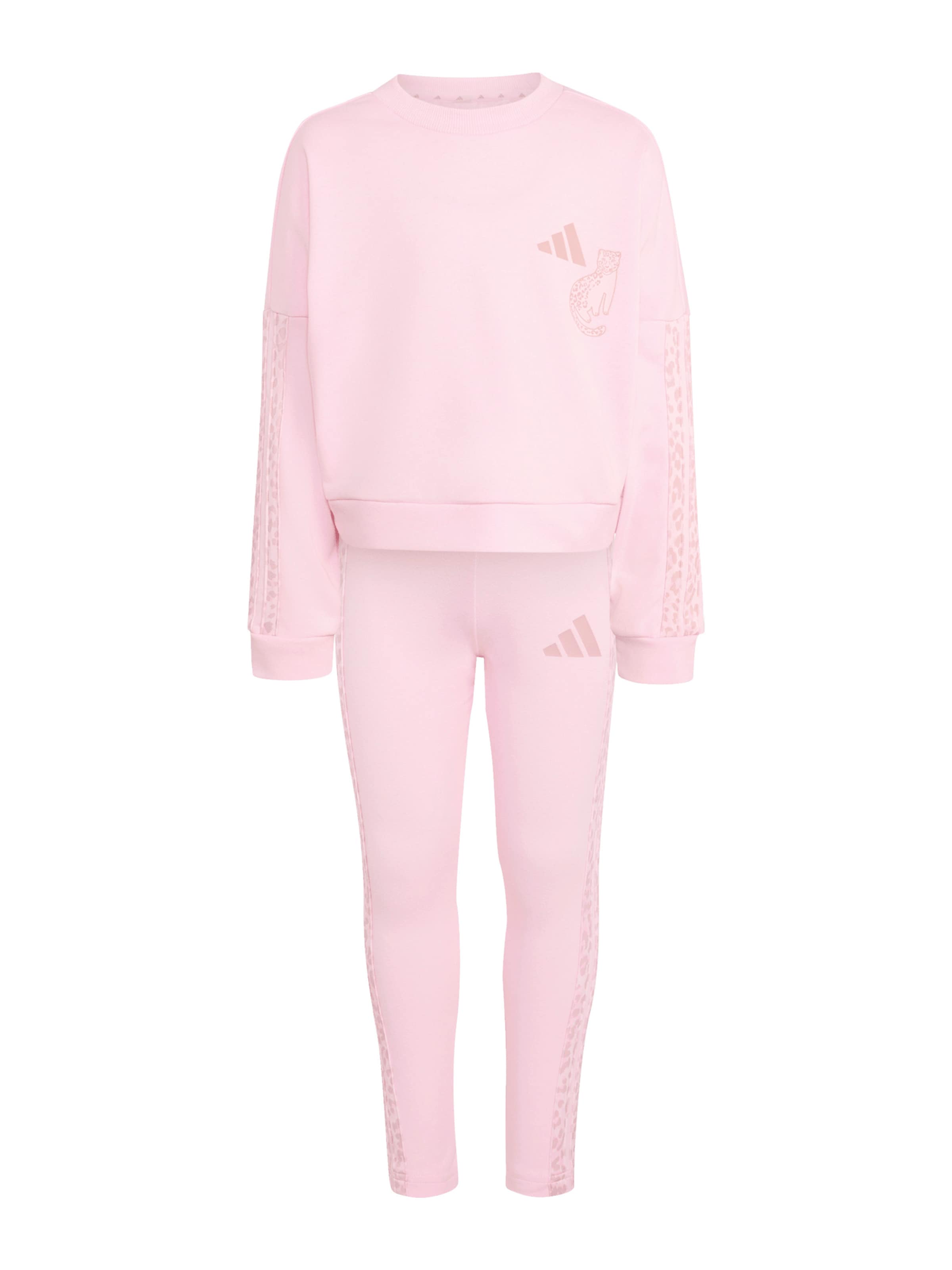 Costum de trening de la ADIDAS SPORTSWEAR pe roz: față