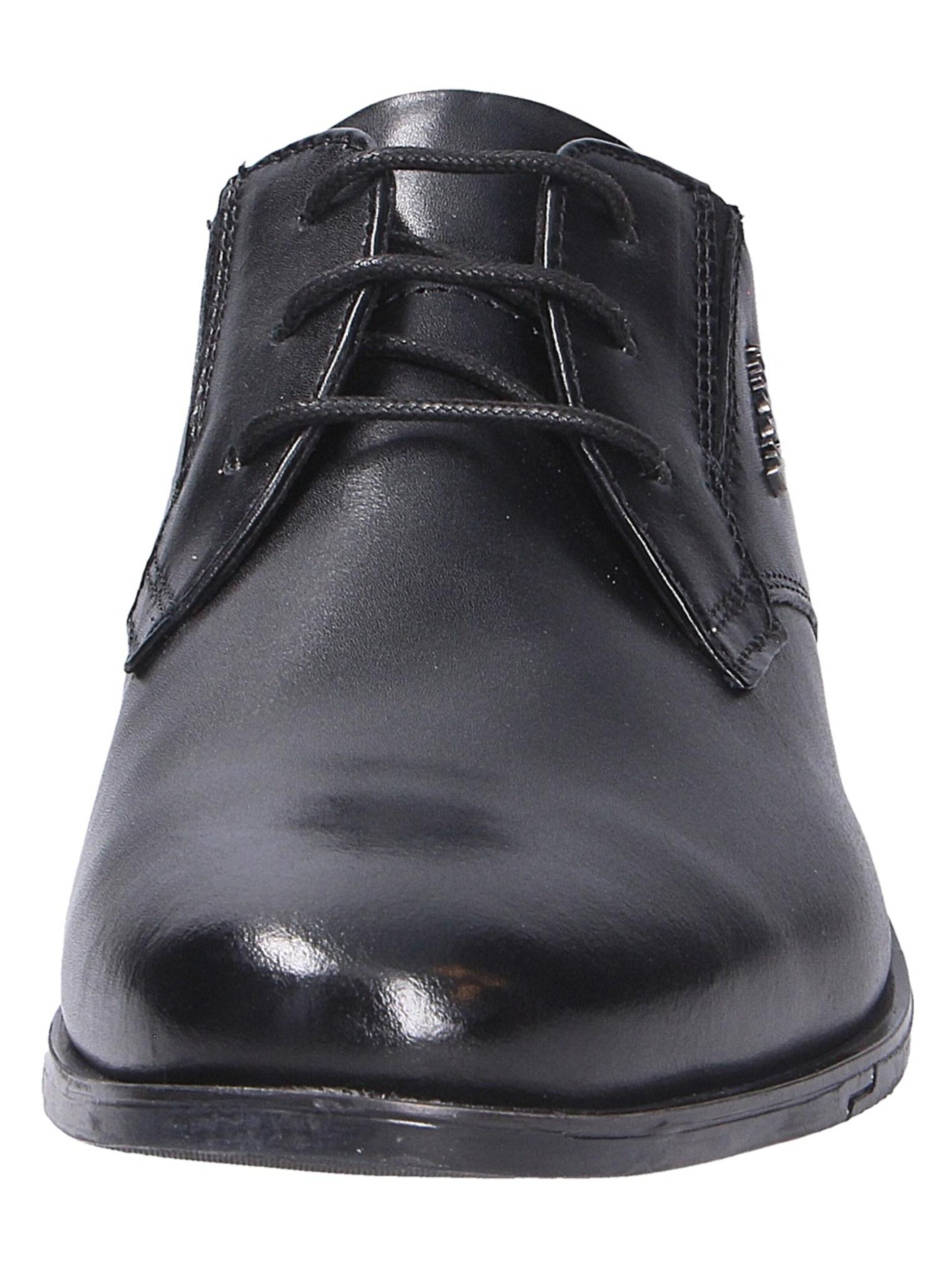 bugatti Čevlji na vezalke | črna barva