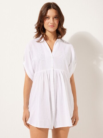 CALZEDONIA Beach Dress in White: front