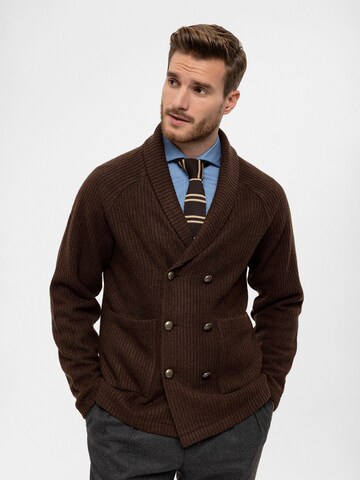 Antioch Knit Cardigan in Brown: front