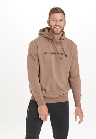 ENDURANCE Athletic Sweatshirt in Brown: front