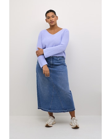 Pull-over KAFFE CURVE en bleu