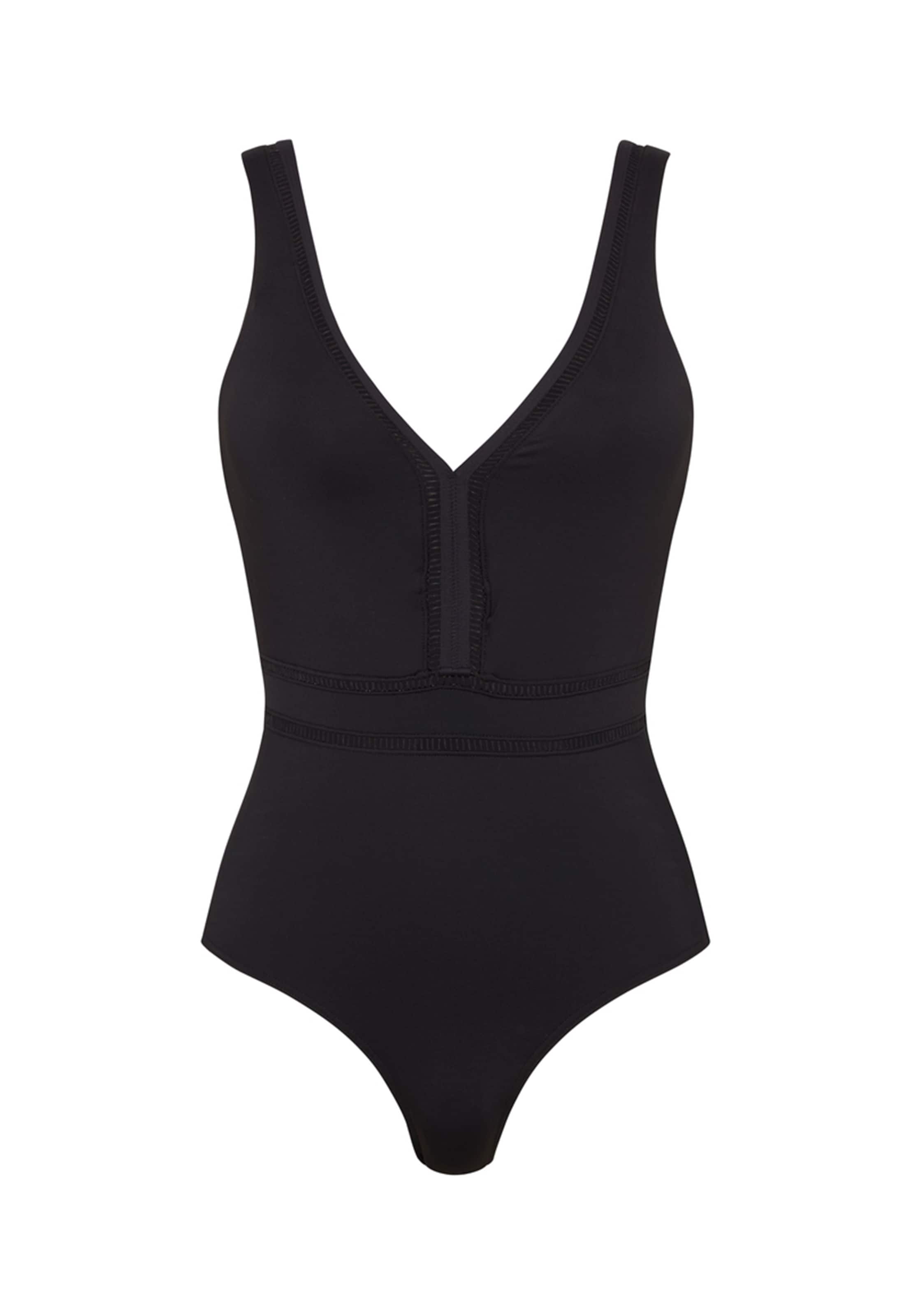 SEA LEVEL Triangle Swimsuit 'Essentials Spliced' in Black: front