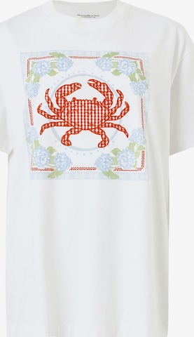 Abercrombie & FitchMajica 'CRAB' - bijela boja: prednji dio