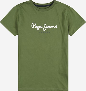 Pepe Jeans - Camiseta en verde: frente