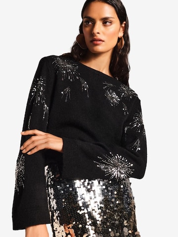 love & roses Pullover 'Christmas' in Schwarz: Vorderseite