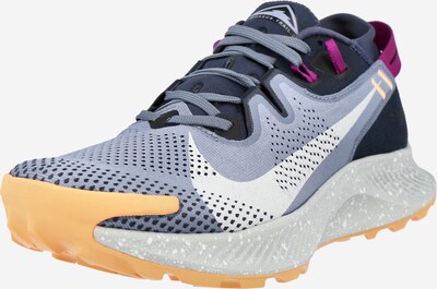 NIKE Laufschuh 'Pegasus Trail 2' in rauchblau / nachtblau / beere / neonorange / weiß, Produktansicht