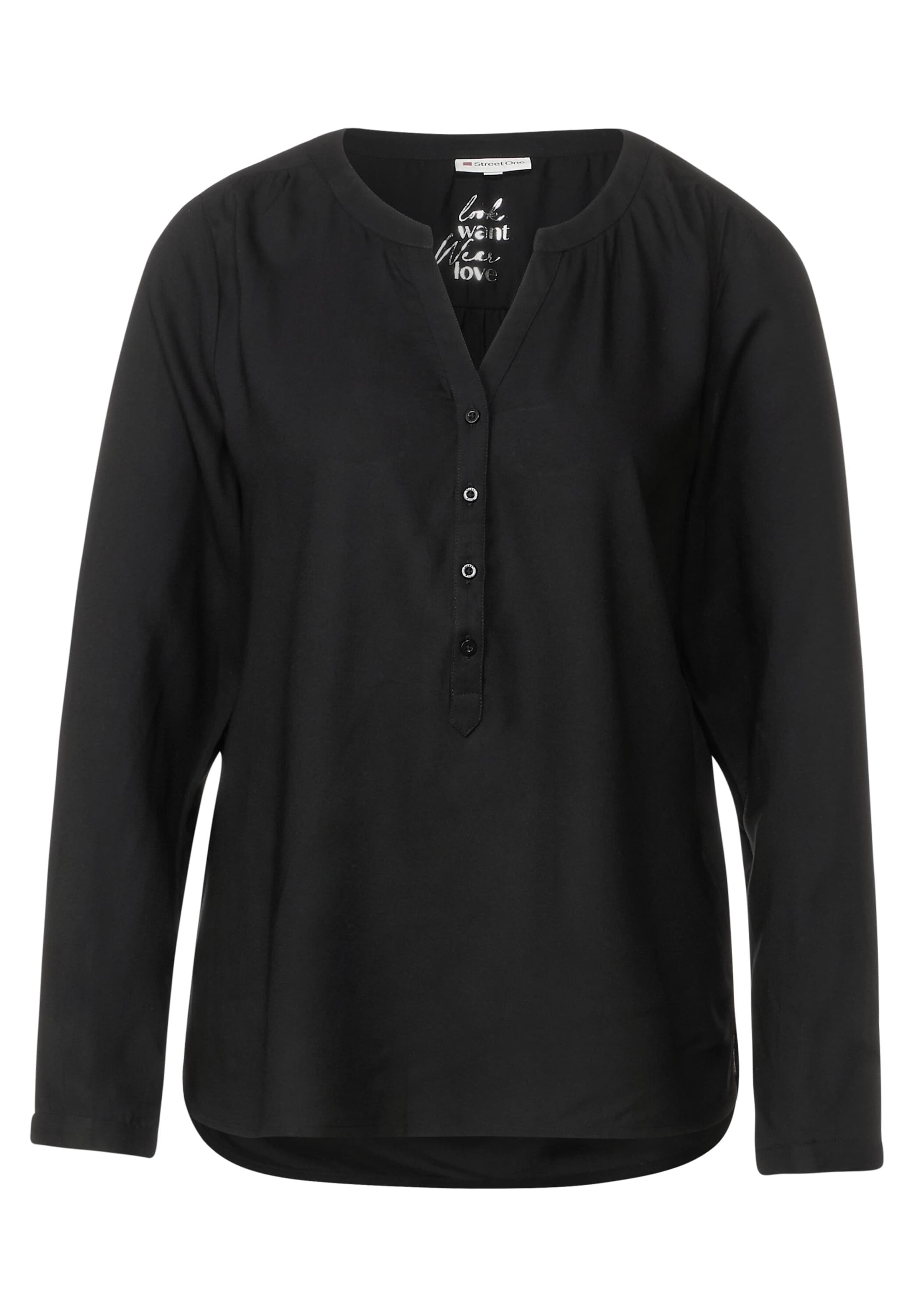 STREET ONE Bluse 'Bamika' in Schwarz: Vorderseite