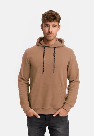 Sweat-shirt INDICODE JEANS en marron : devant