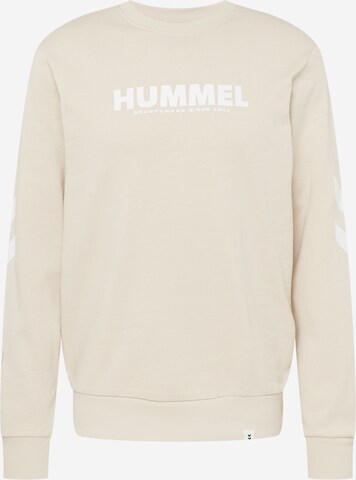 Hummel Sweatshirt 'Legacy' in Beige: voorkant