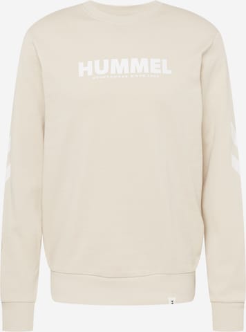 Hummel Sweatshirt 'Legacy' in Beige: voorkant