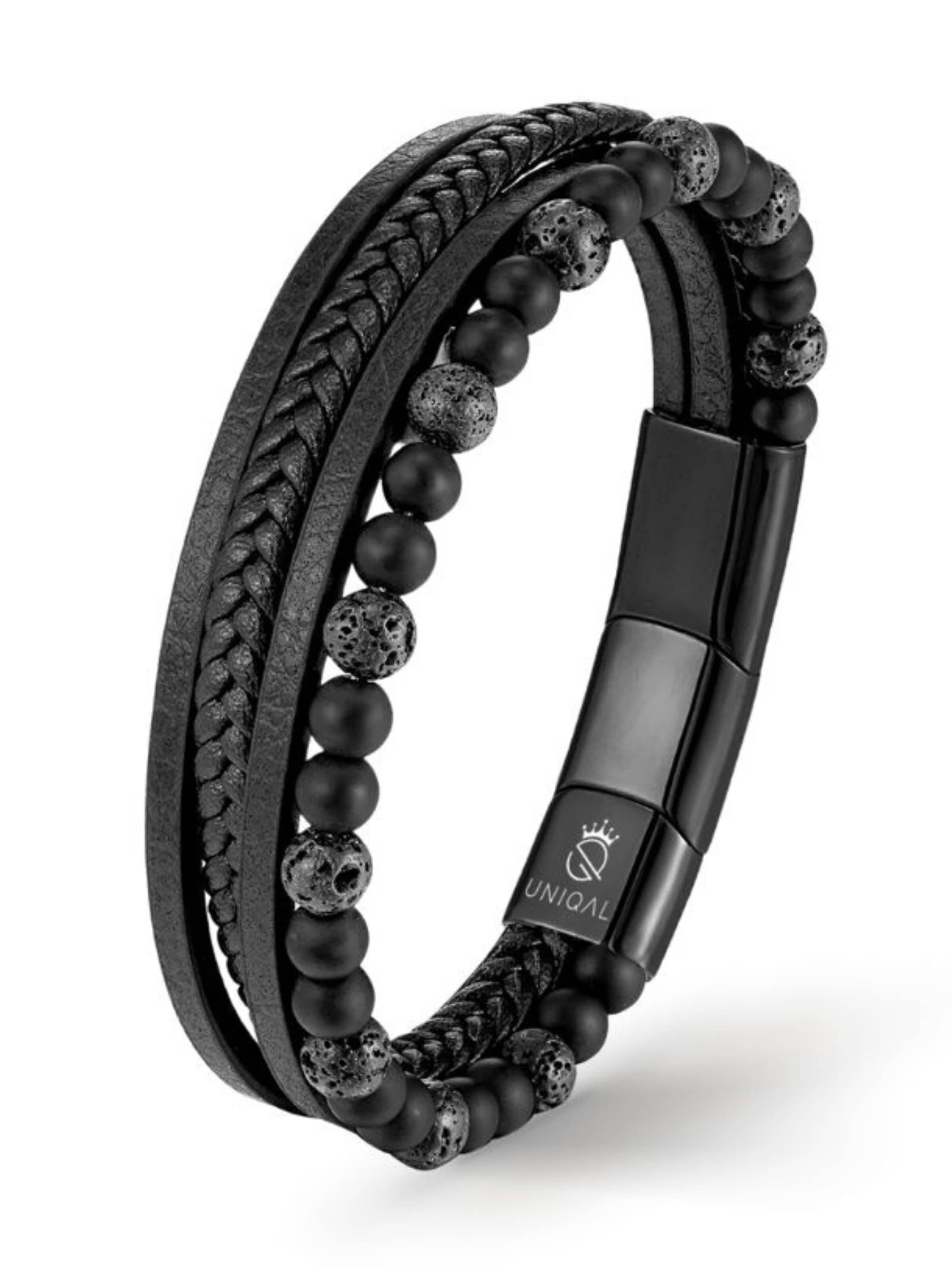 UNIQAL Armband 'FANCY' in Zwart: voorkant