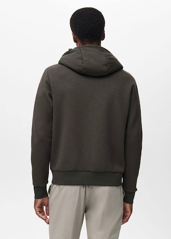 MANGO MAN Zip-Up Hoodie 'Barryh' in Brown
