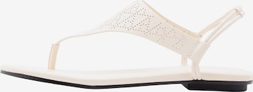 Séparateur d'orteils Calvin Klein en beige : devant