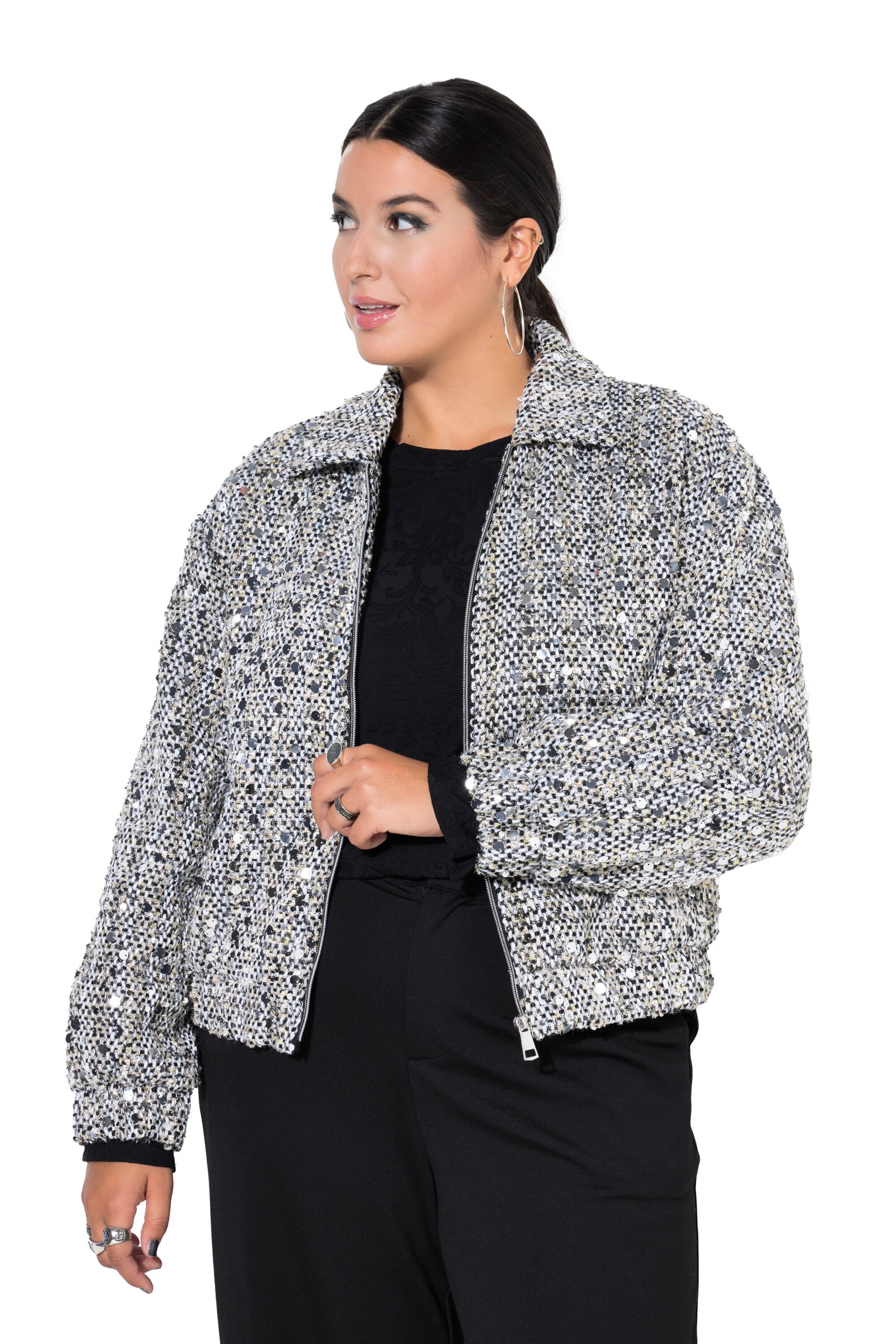 Studio Untold Tussenjas in Zilver: voorkant