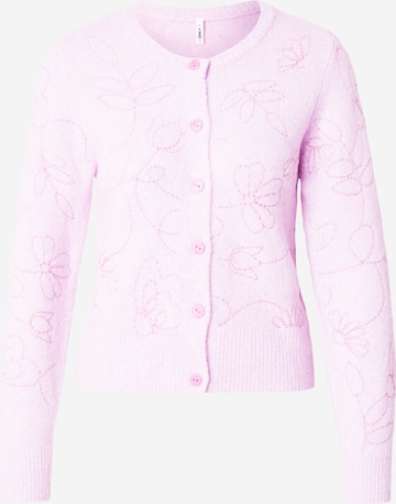 ONLY Knit cardigan 'ONLSOLA' in Purple: front