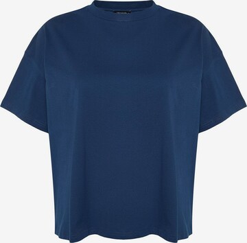Trendyol Curve T-Shirt in Blau: predná strana