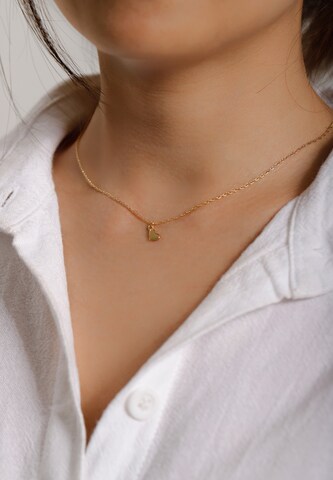 ELLI Halskette 'Herz' in Gold: Vorderseite