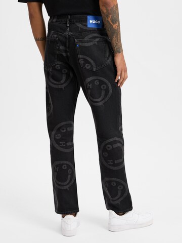 HUGO Slimfit Jeans 'Nate' in Zwart