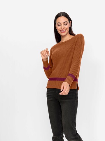 Pullover di heine in marrone: frontale