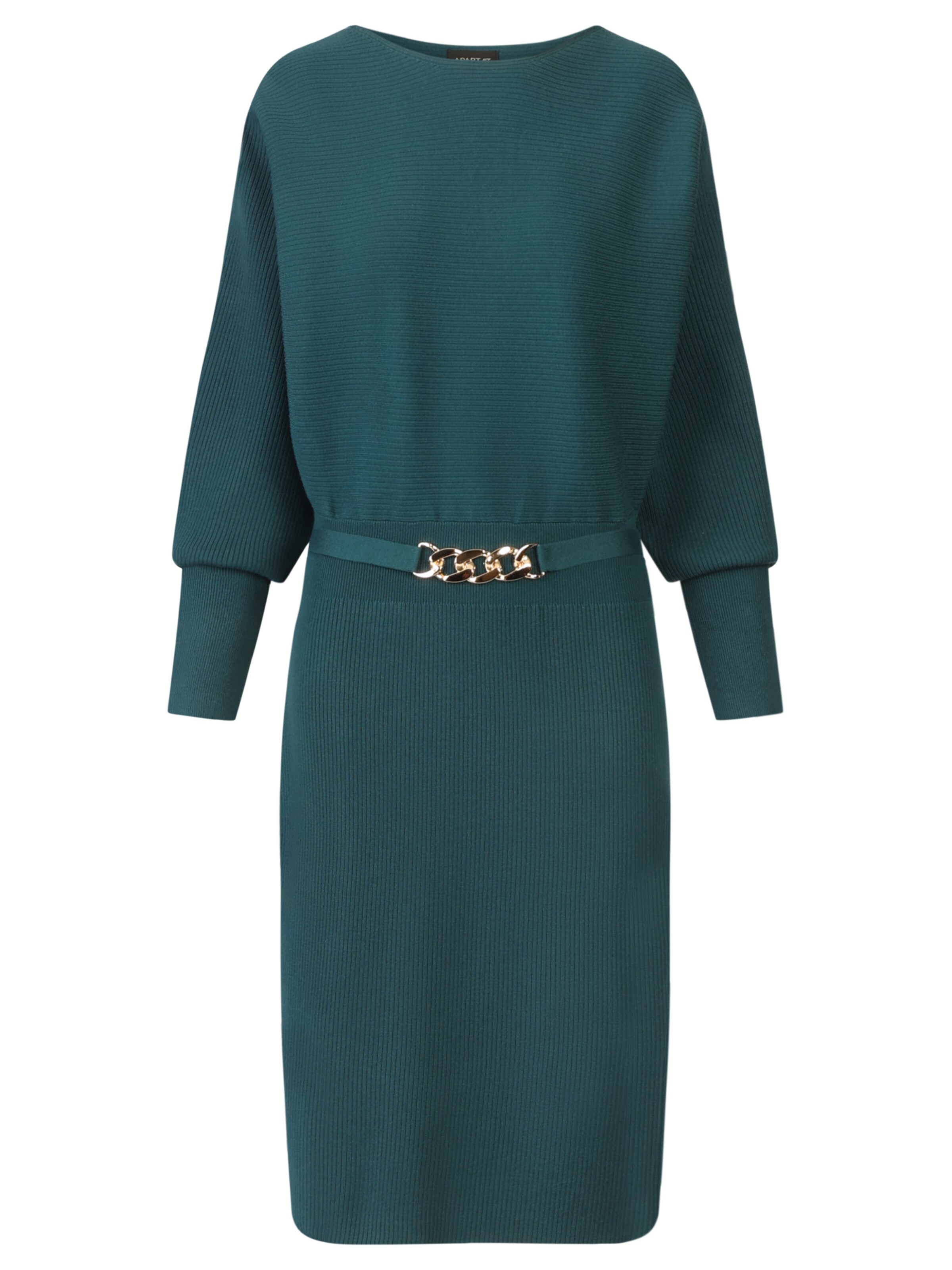 APART Knitted dress in Green: front
