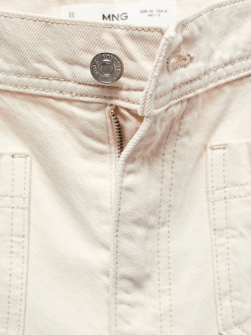 MANGO Zvonové kalhoty Džíny 'EMMA' – bílá
