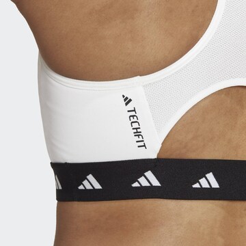 ADIDAS PERFORMANCE Bustier Sport-BH 'Powerreact' in Weiß