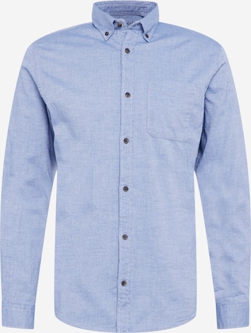 JACK & JONES Button Up Shirt in Blue: front