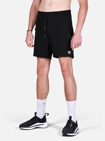 MOROTAI Regular Sports trousers in Black: front