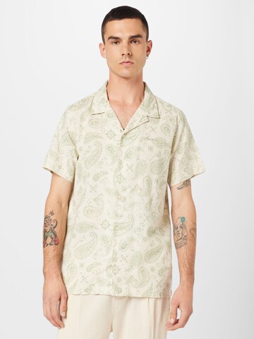 Pepe Jeans Regular fit Button Up Shirt 'CASEY' in Beige: front