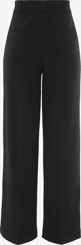 Wide Leg Pantalon à plis LASCANA en noir