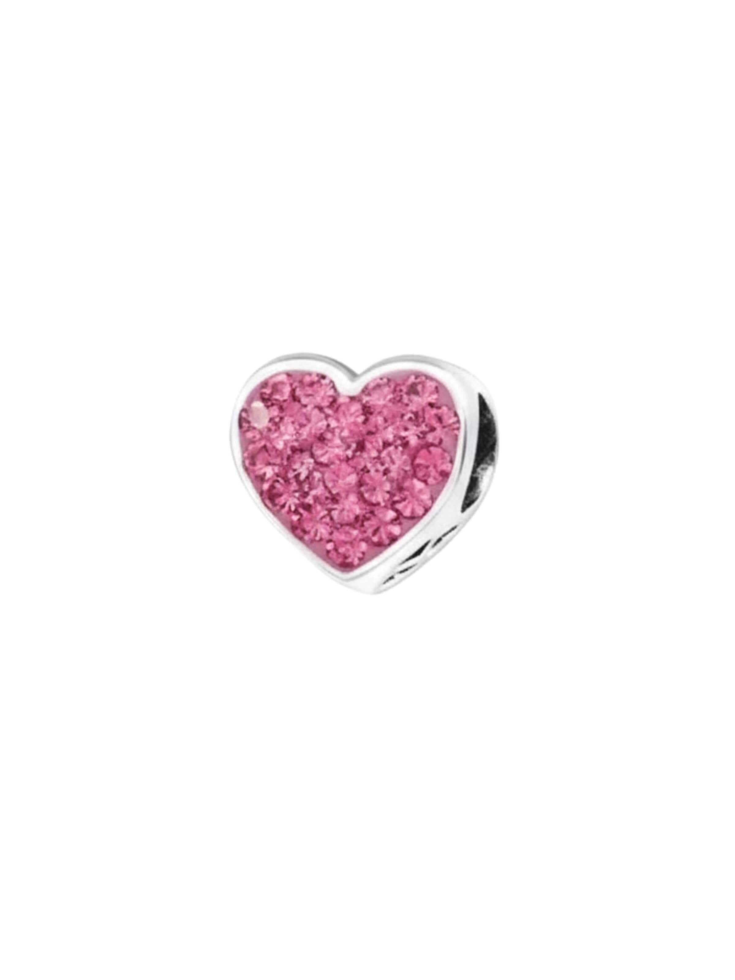 Pendentif 'Silberherz-Perle "Ewige Freunde" mit Kristall' Maxte en argent
