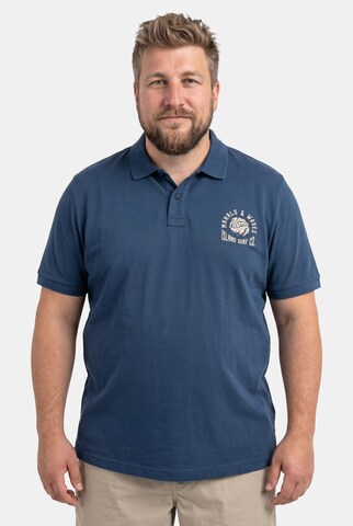 Men Plus Poloshirt in Blau
