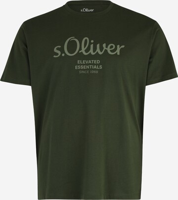 s.Oliver Red Label Big & Tall Majica | zelena barva: sprednja stran