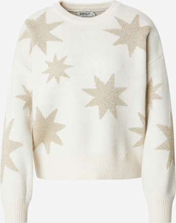 Pull-over 'ONLROSIE' ONLY en beige : devant