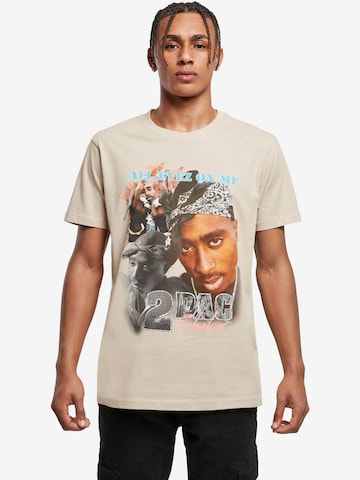 T-Shirt 'Tupac' Mister Tee en beige : devant