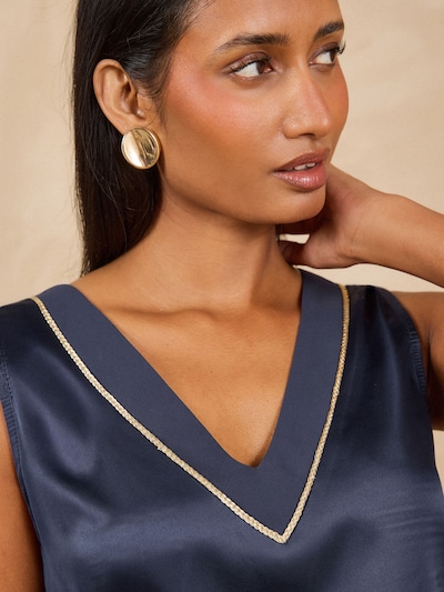 love & roses Top en XS en navy / blanco lana, Vista del producto
