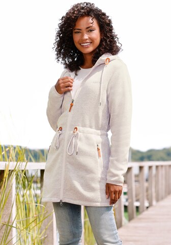 LASCANA Fleecejacke in Beige: Vorderseite