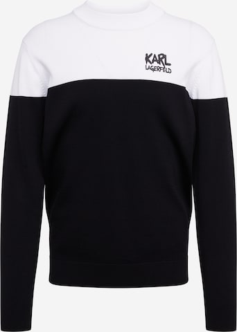 Karl LagerfeldPulover - crna boja: prednji dio