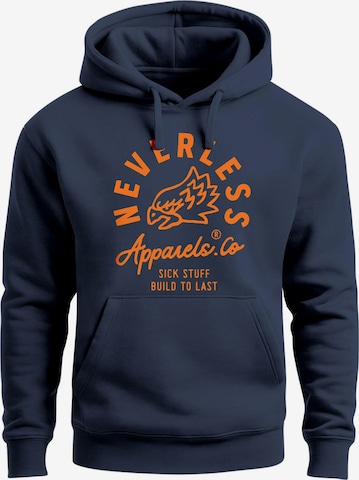 Neverless Sweatshirt 'Adler' in Blau: Vorderseite