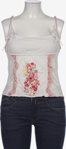 Stefanel Top & Shirt in XL in White: front