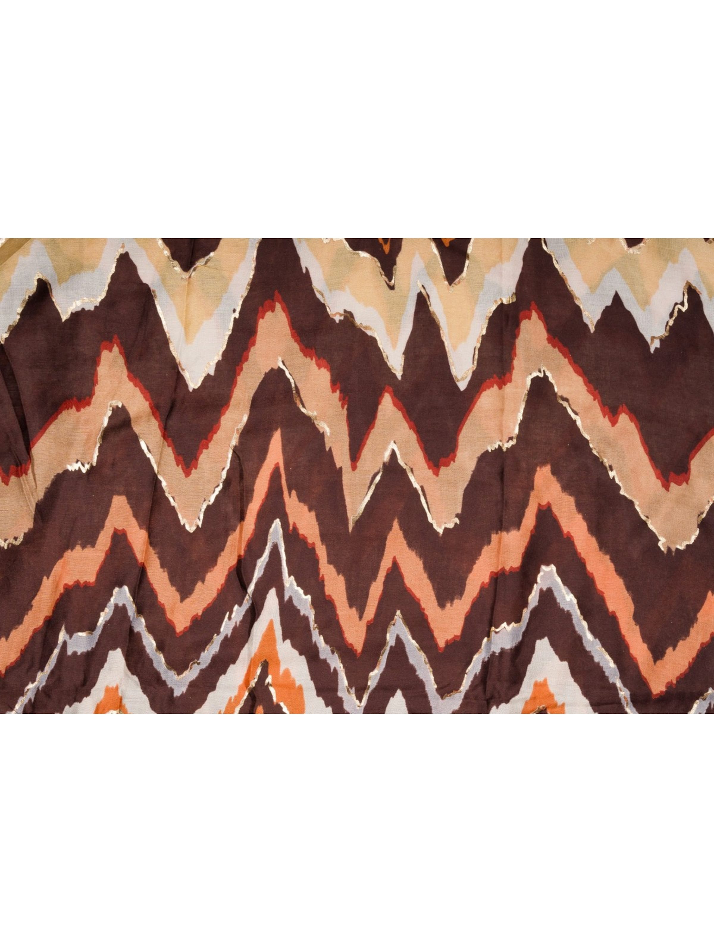 styleBREAKER Schal 'Leichter Schal mit Zick-Zack Muster'‌‌‌‌‌‌ in Braun